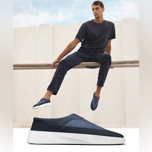 Wolf & Shepherd Cruise Ace Black Leather Casual Lifestyle Sneakers M 10 W 11.5